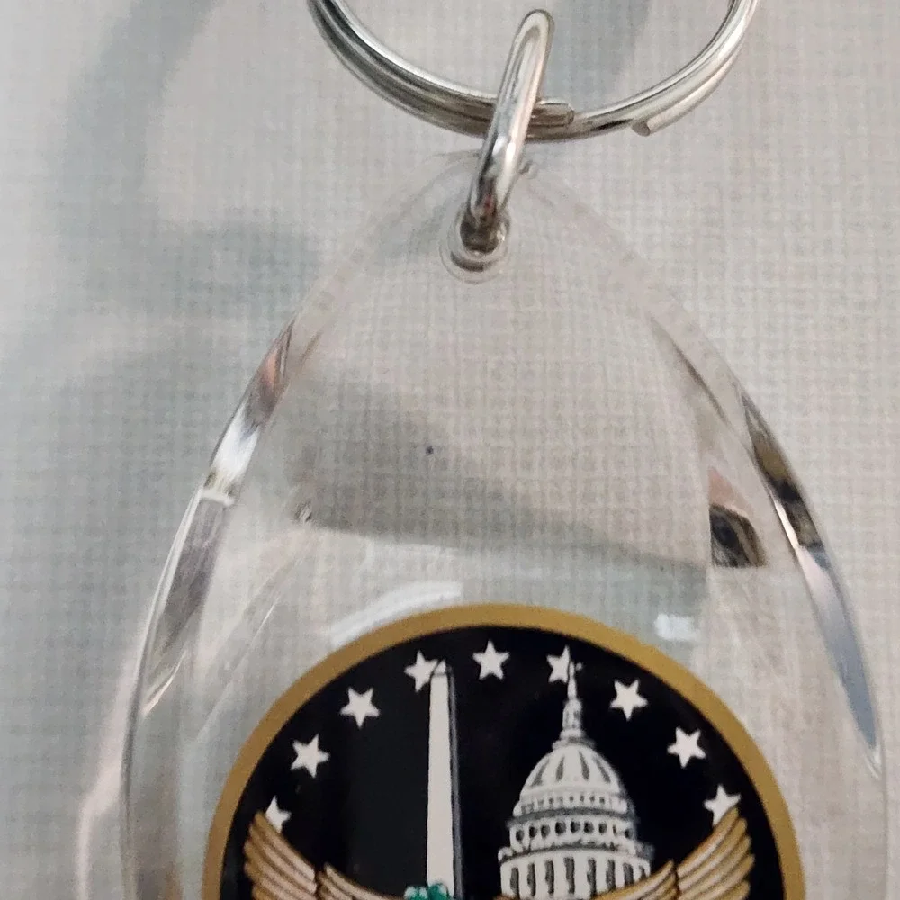 Washington DC Keychain Capitol Building Monument Eagle Acrylic Keyring Keychain